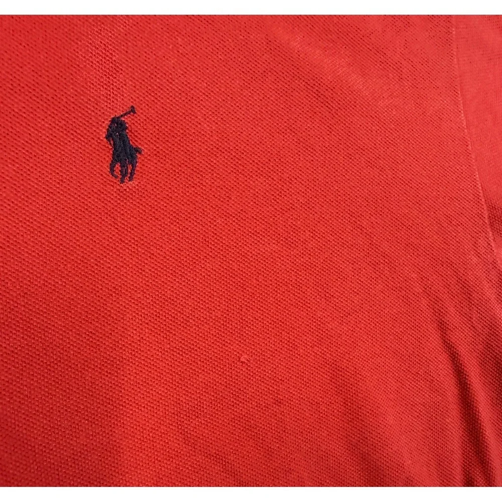 Polo Ralph Lauren Mens XXL Red Short Sleeve Pique Polo Shirt Classic Fit‎ Pony